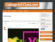 Tablet Screenshot of collegeartclass.com